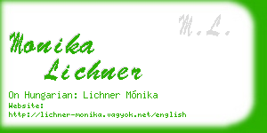 monika lichner business card